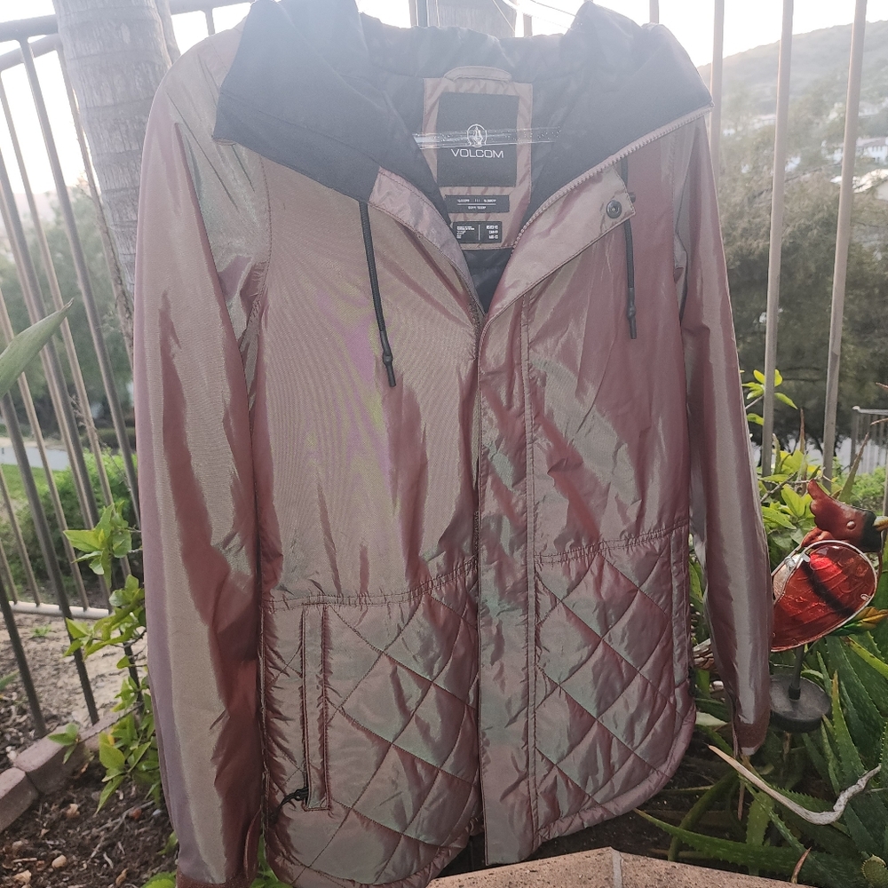 Quilted Snow Jacket - Iridescent Olive Green